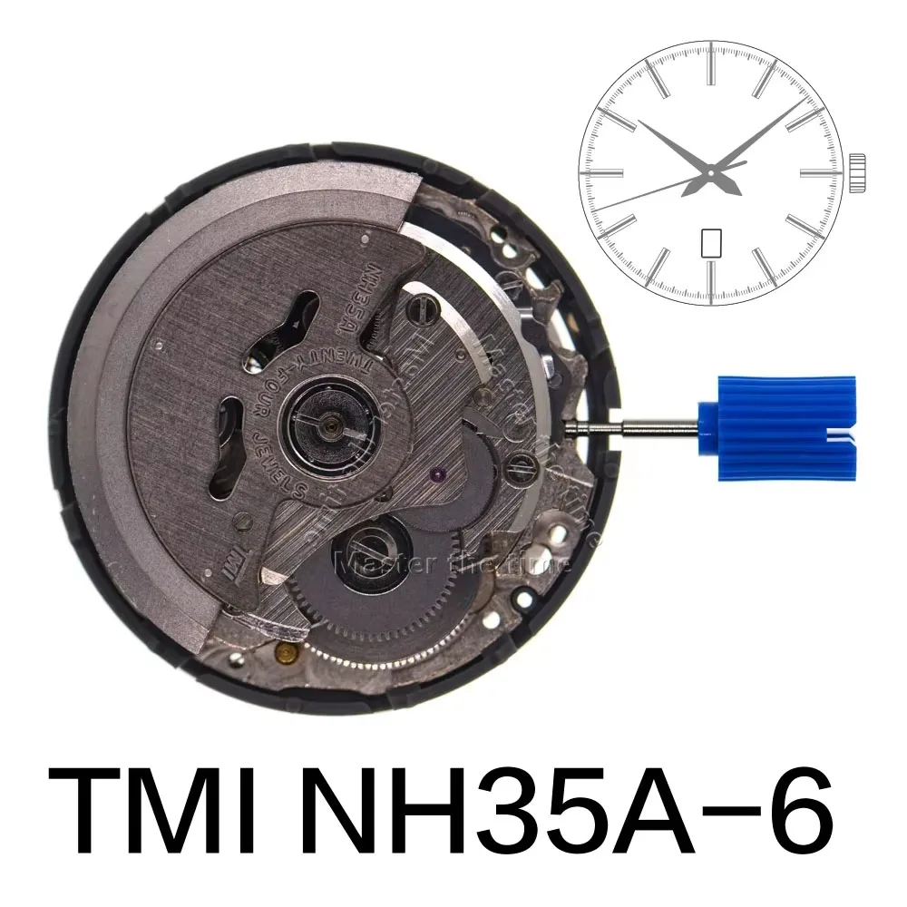 Japan Genuine TMI NH35 Automatic Mechanical Movement High Accuracy 24 Jewels Mod Watch Replacement NH35A Date at 3:00