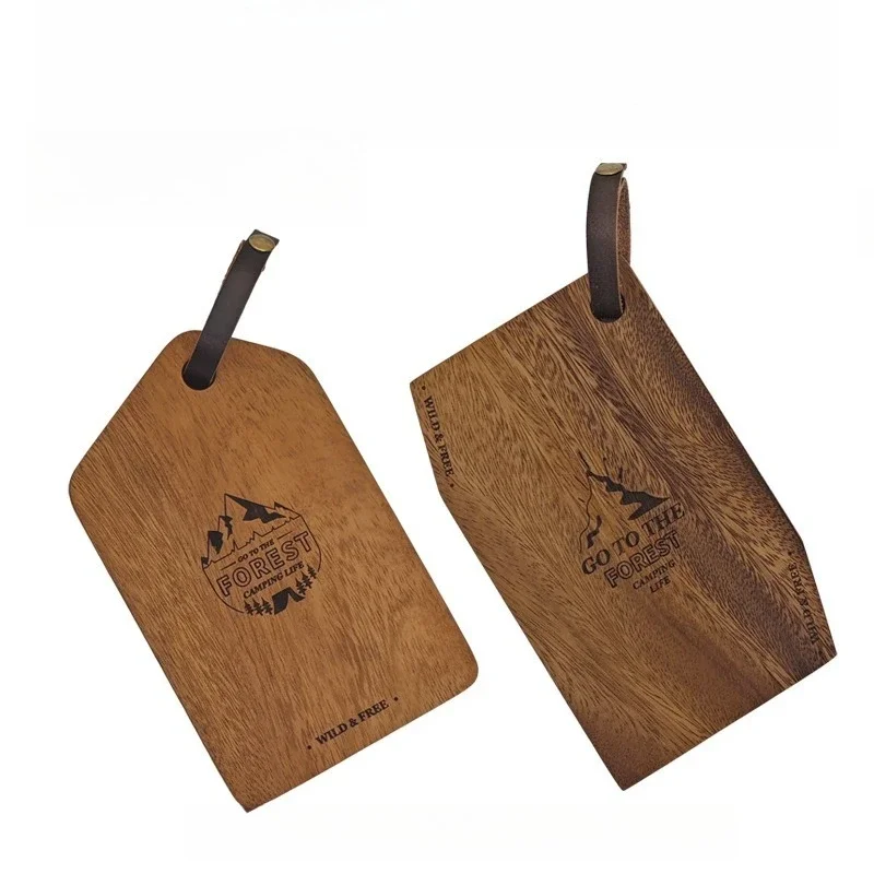 New Nordic Acacia Wood Camping Cutting Board -Small Outdoor Chopping Board for Baby Food/Fruits/Bread, Serving Tray & Food Plate