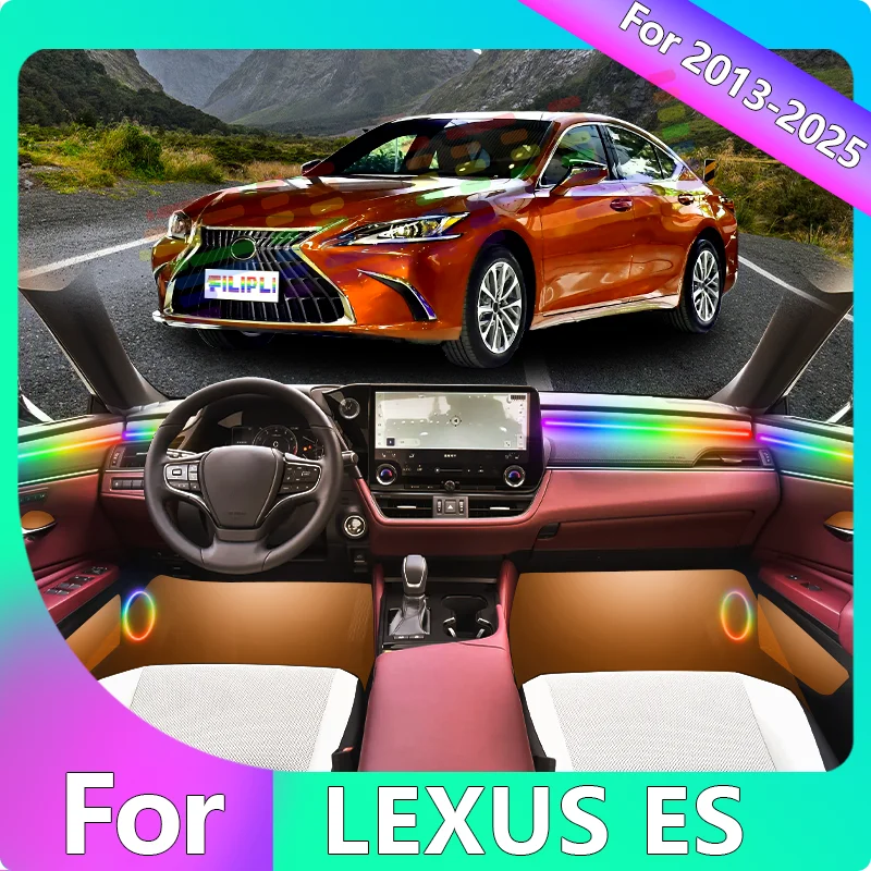 

FILIPLI For The LEXUS ES For 2016 Simple installation Multi Color Car Interior Light Music Sync Rhythm LED Strip By APP Control