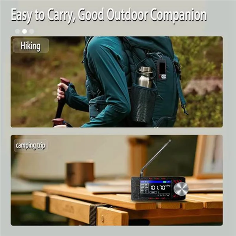GTBL SI4732 All Band Radio Receiver ATS MINI PRO 0.5-108Mhz LSB USB AM FM ESP-32-S3 Radio  SW MW VHF Radio With Antenna