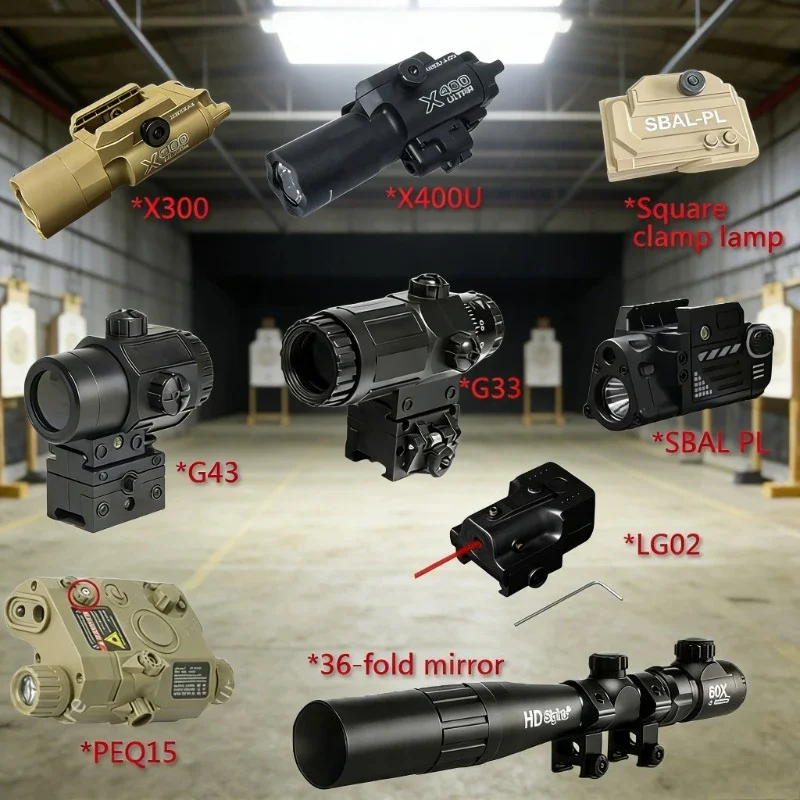 

Комбо-набор: лазерный целеуказатель G33/G43/X300/X400U/PEQ-15/LG02 и фонарь для страйкбольного ружья, крепление на 20-мм планку