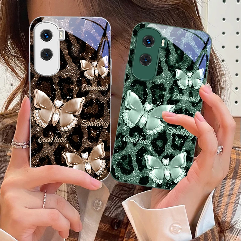 Misty Fairy Butterfly For Honor 200 90 8X 9X Pro Lite P50 P40 Nova 10 11i P60 Magic4 6 Mate 20 50 Tempered Glass Phone Case