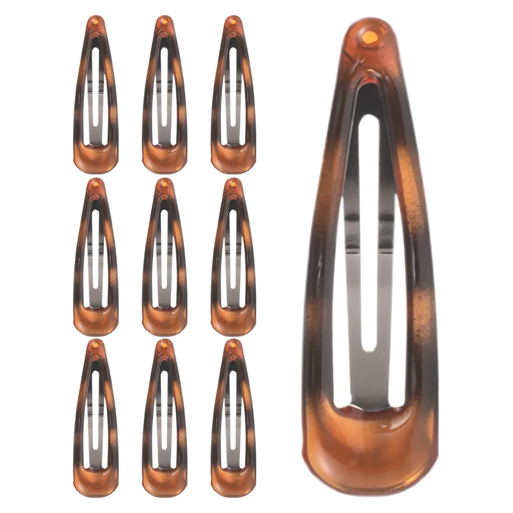 

10pcs Tortoiseshell Hair Clips Small Snap Barrettes for Women Lightweight Thin Fine Hair Styling Accessories
