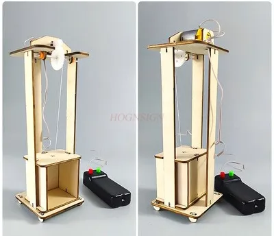 

physical Science children's physics stem experiment toy lift elevator diy handmade technology products small invention