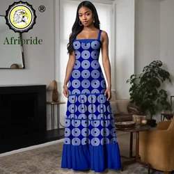 African Dresses for Women Sleeveless High Waist Slip Dress Ankara Attire Maxi Dress Print Outfits Slim Fit Party Wear A2325013