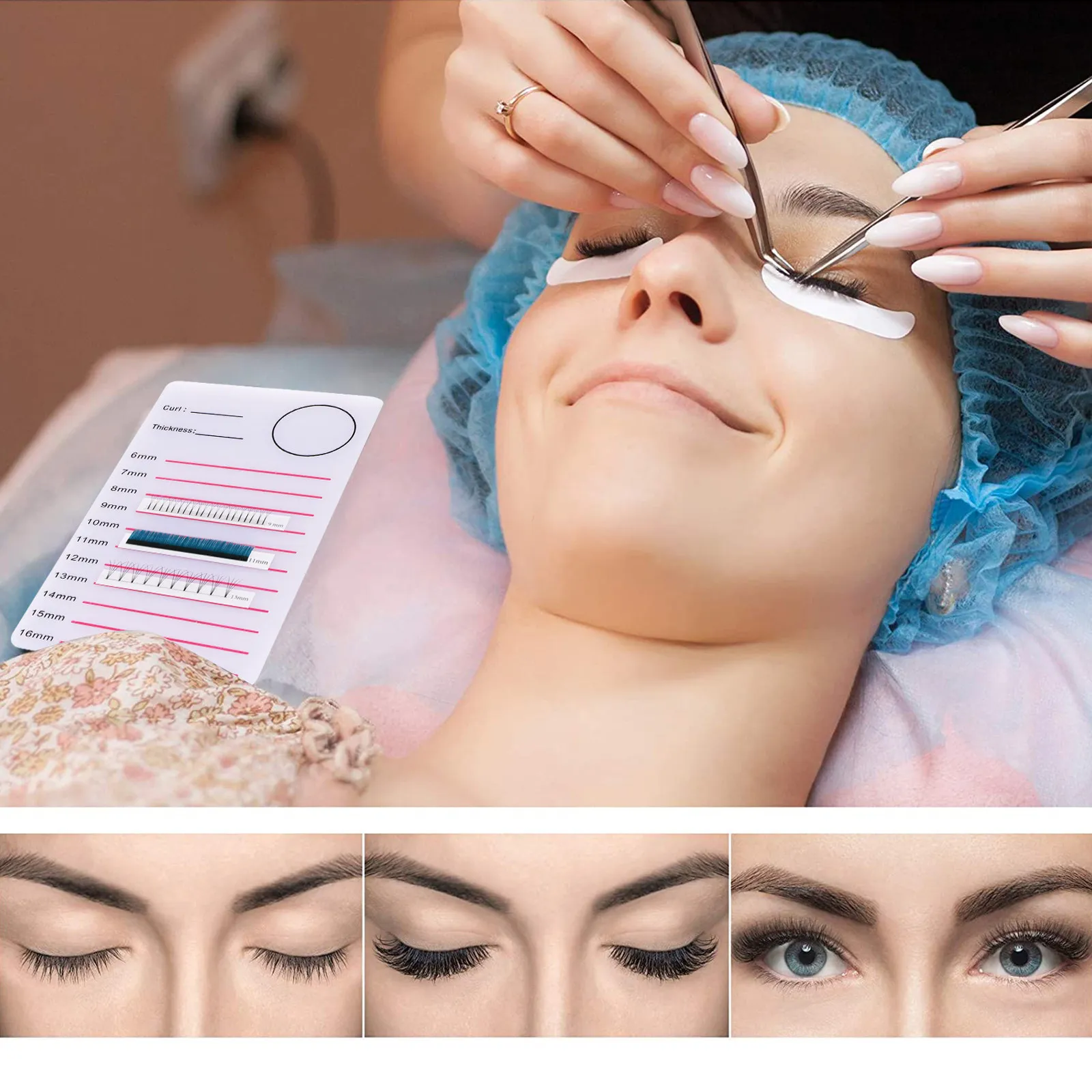 Acrylic Eyelash Extension Tray Holder for Salon & Home Use – Even Placement, Comfortable Pickup, Durable Design