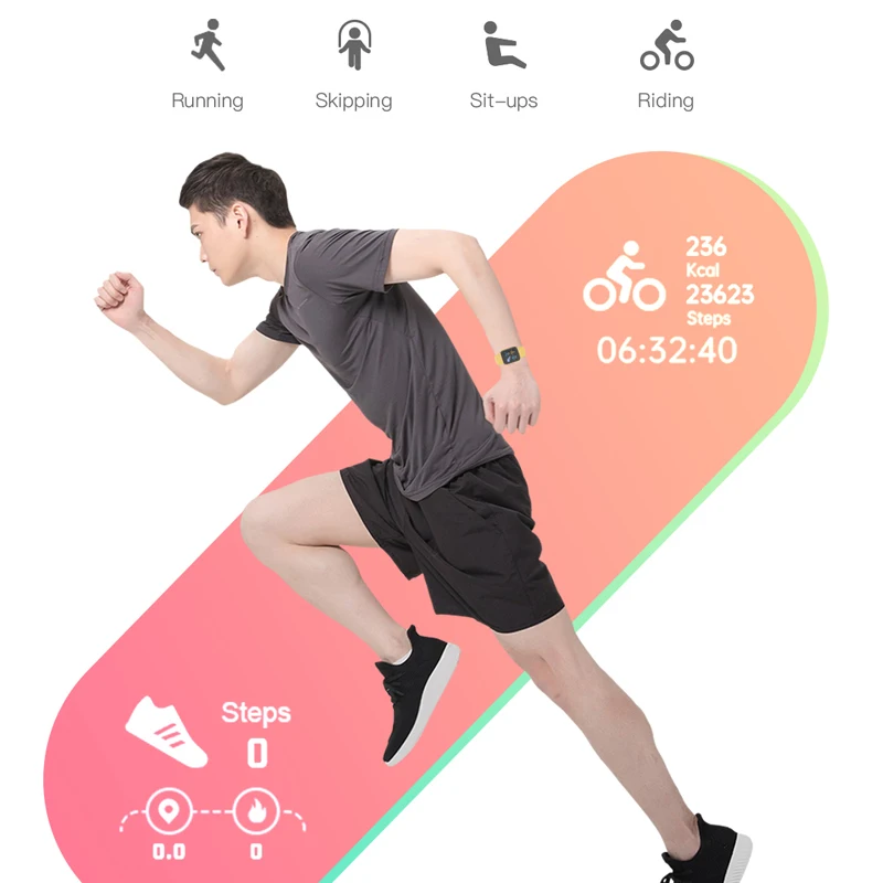 2023 Smart Watch Sports Monitor Bluetooth Fitness Tracker Macaron Smartwatch For Men Women Kids Smart Bracelet For Android IOS