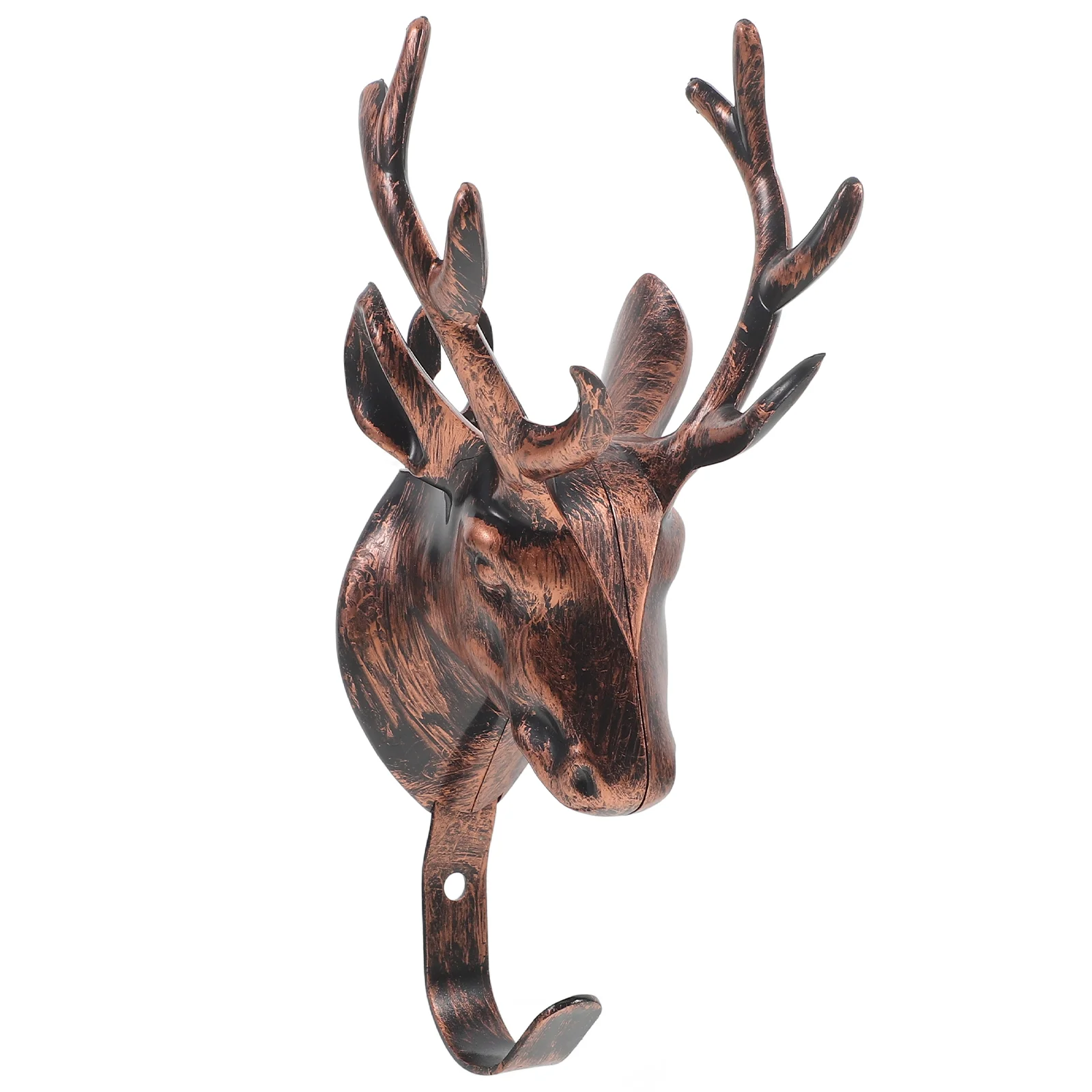 

Animal Deer Head Hook Bathroom Antler Key Coat Bedroom Dark Brown Decorative Wall