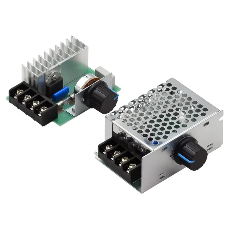 4000W high-power silicon controlled electronic voltage regulator dimming speed regulation temperature with insurance case