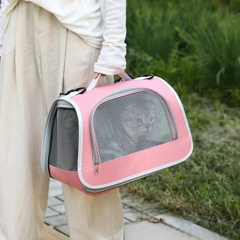 Tragbare Handtasche für Haustiere, Katzen und Hunde, atmungsaktive Tragetasche für den Sommer, Reisetasche für Welpen und Kätzchen, Umhängetasche, Haustier-Tragetasche, Zubehör – Detail 15