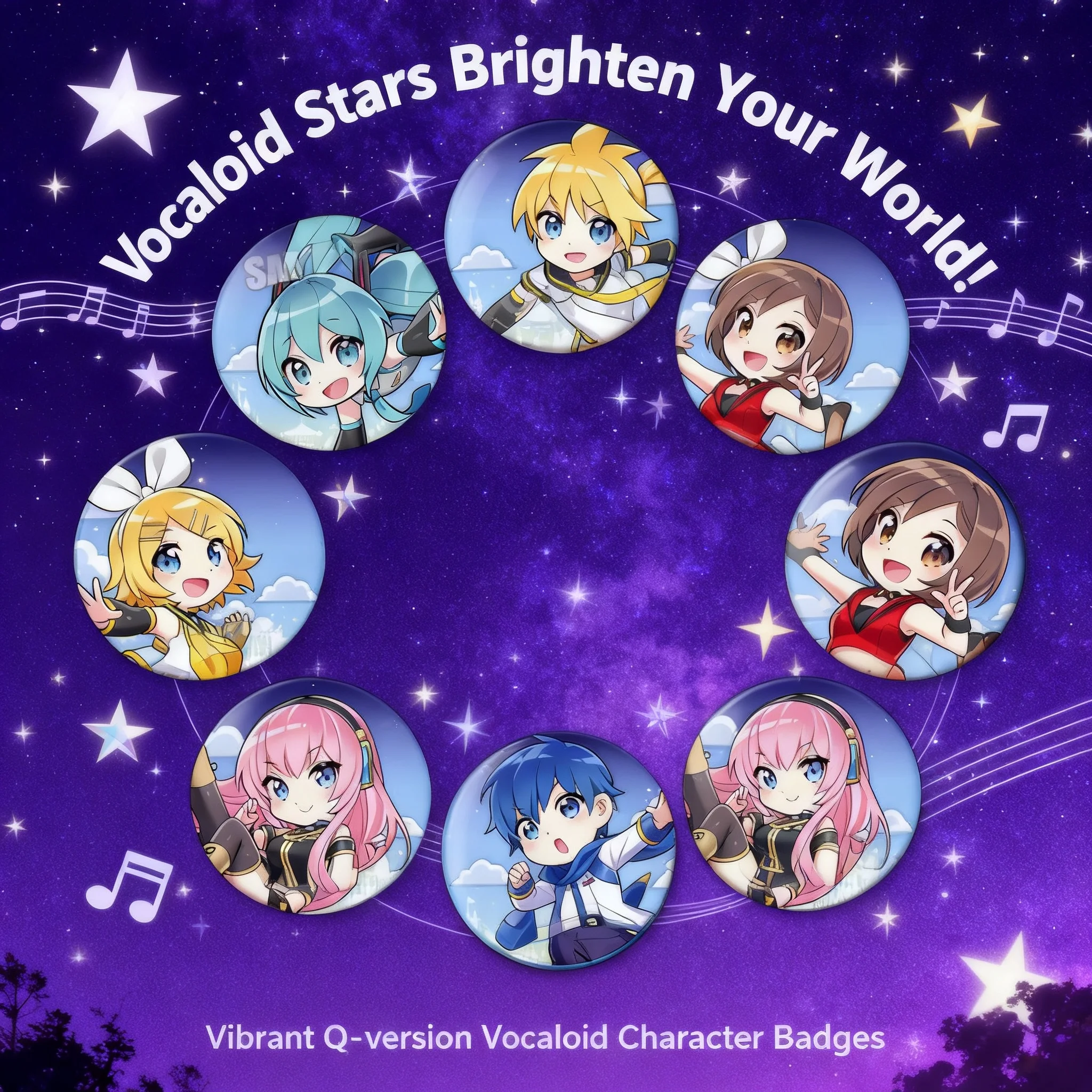 Pin, broche y llavero de Vocaloid Anime con personajes de Miku Hatsune, Kagamine Rin Len, Luka Megurine, Kaito y Meiko, accesorio de regalo para fans
