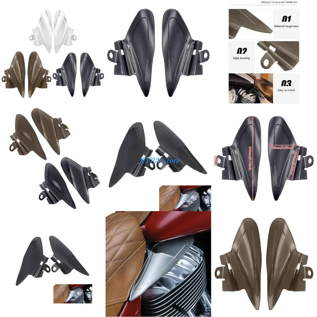 

U13C Motorcycle Smoke Reflective Saddle Air Deflector forChieftain RoadmasterChief