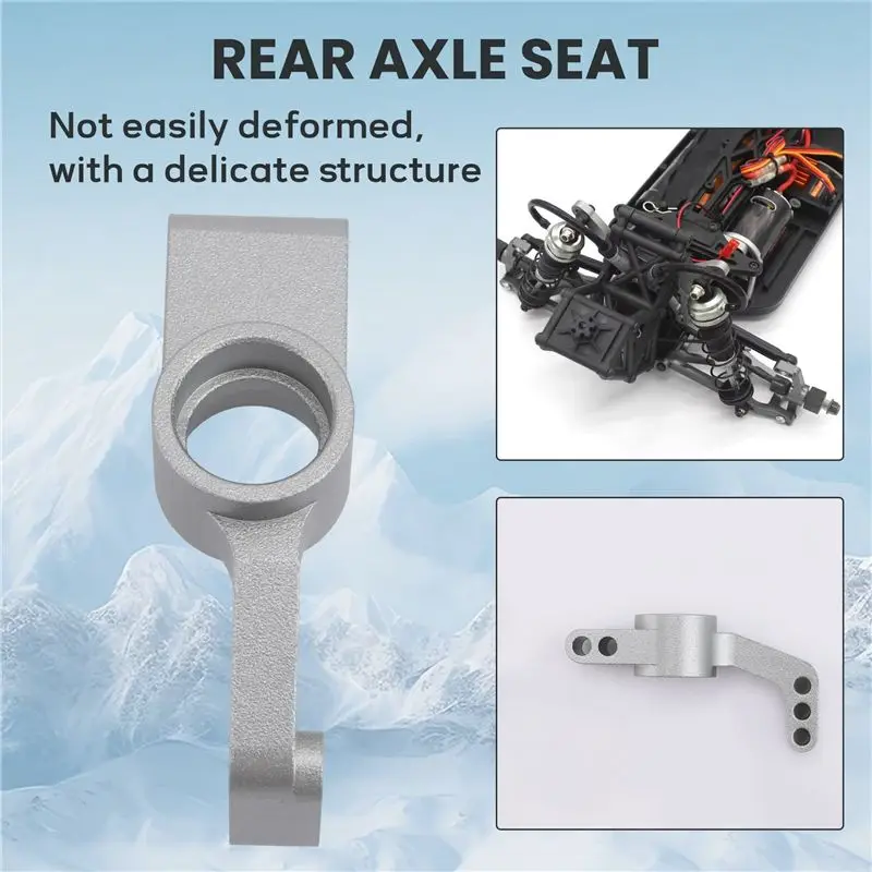 ABUM-2Pcs Metal Rear Axle Seat Hub Carrier 7189 For ZD Racing DBX-10 DBX10 10421-S 10423-S 10427-S 1/10 RC Car Upgrade Parts