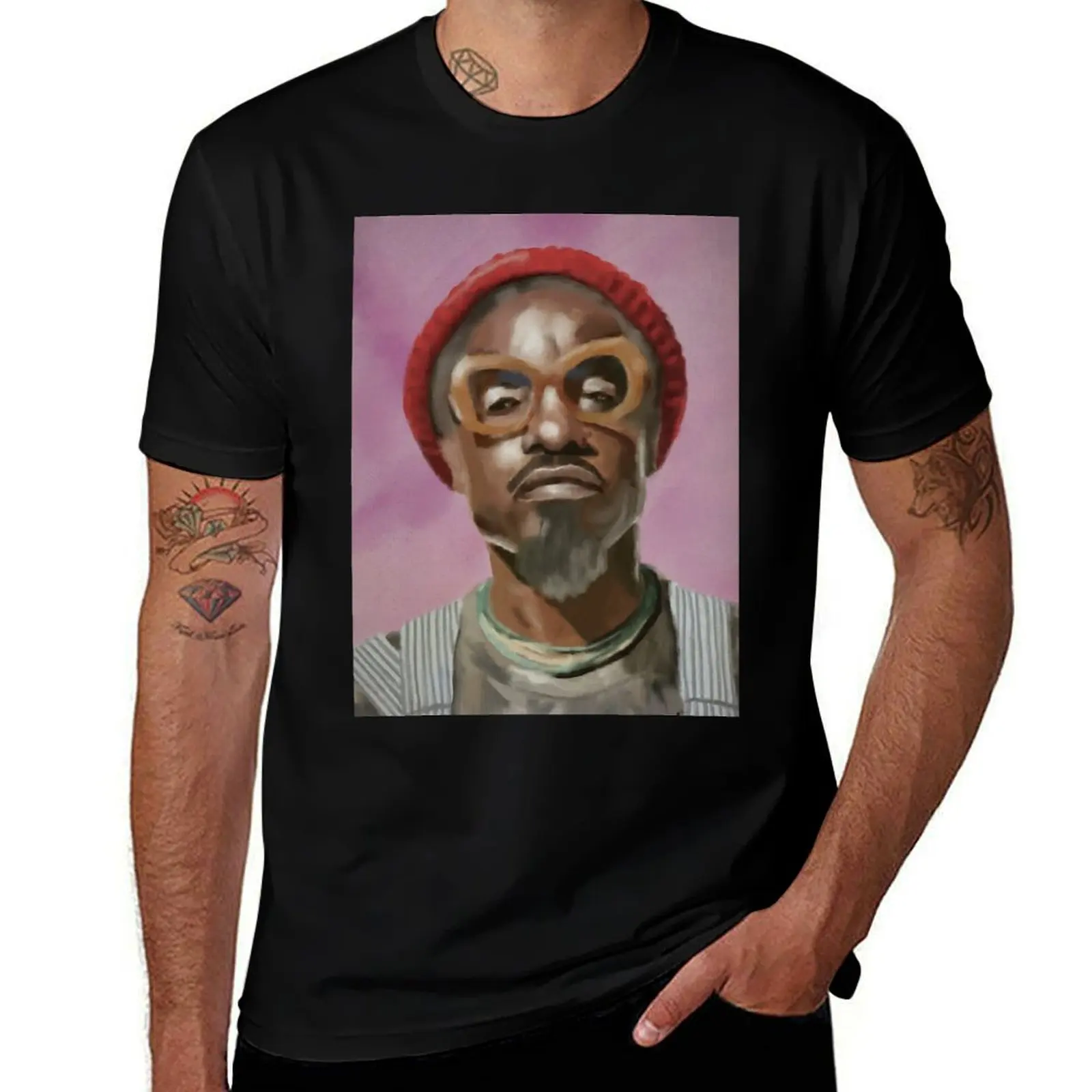 Andre 3000 T-Shirt Basic Casual Short Sleeve Cotton Shirt T-Shirt