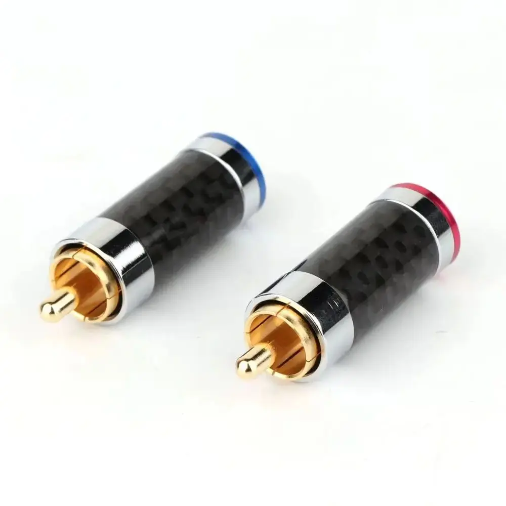 Złącza RCA Preffair z włókna węglowego, pozłacane – DIY Kabel audio analogowy do słuchawek HiFi Audiophile-Grade RCA Connector