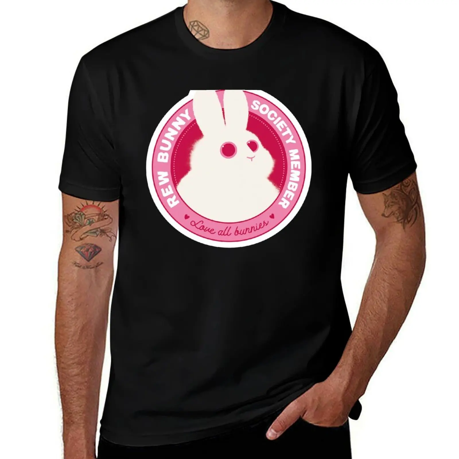 

REW Bunny Society Member T-Shirt Large Size Casual Tee Shirt