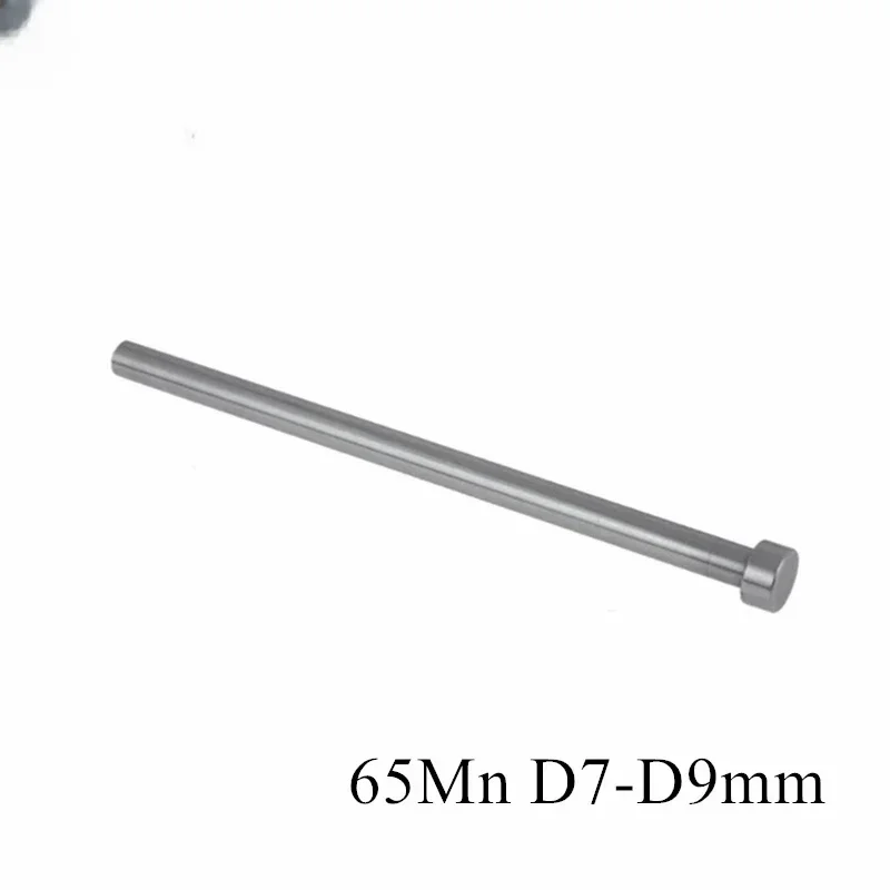 

10pcs 65Mn Round Head Straight Ejector Pin D7x100mm- D9x300mm Precision Plastic Mould Part Punch Pins For Injection Plastic Mold