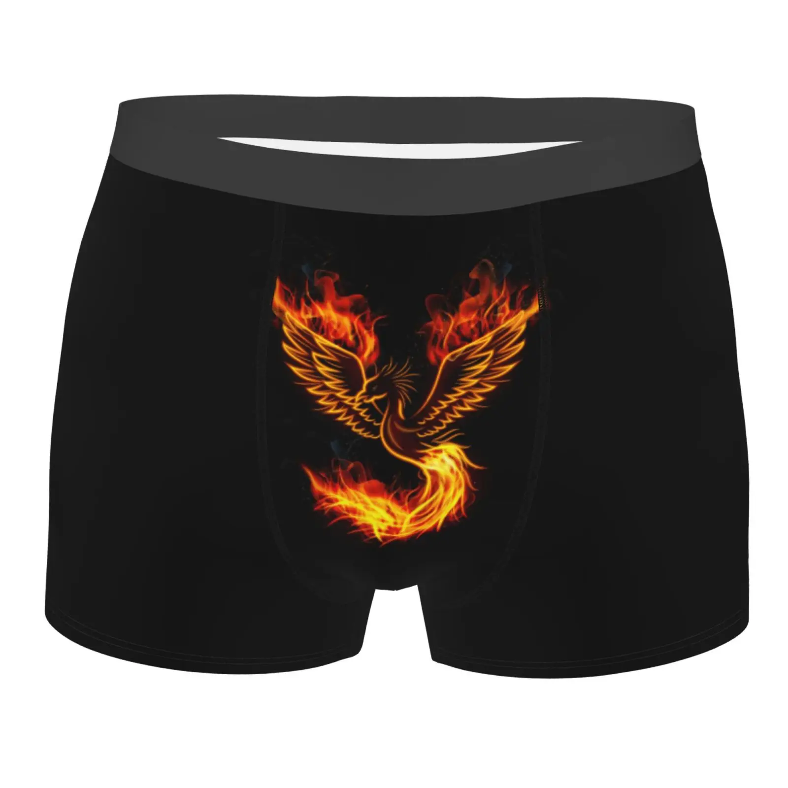 Flame Bird Fire Phoenix Print Men Underwear Boxers Breathable Mens Boxershorts Men's Panties Underpants Man Boxers Briefs Trunks