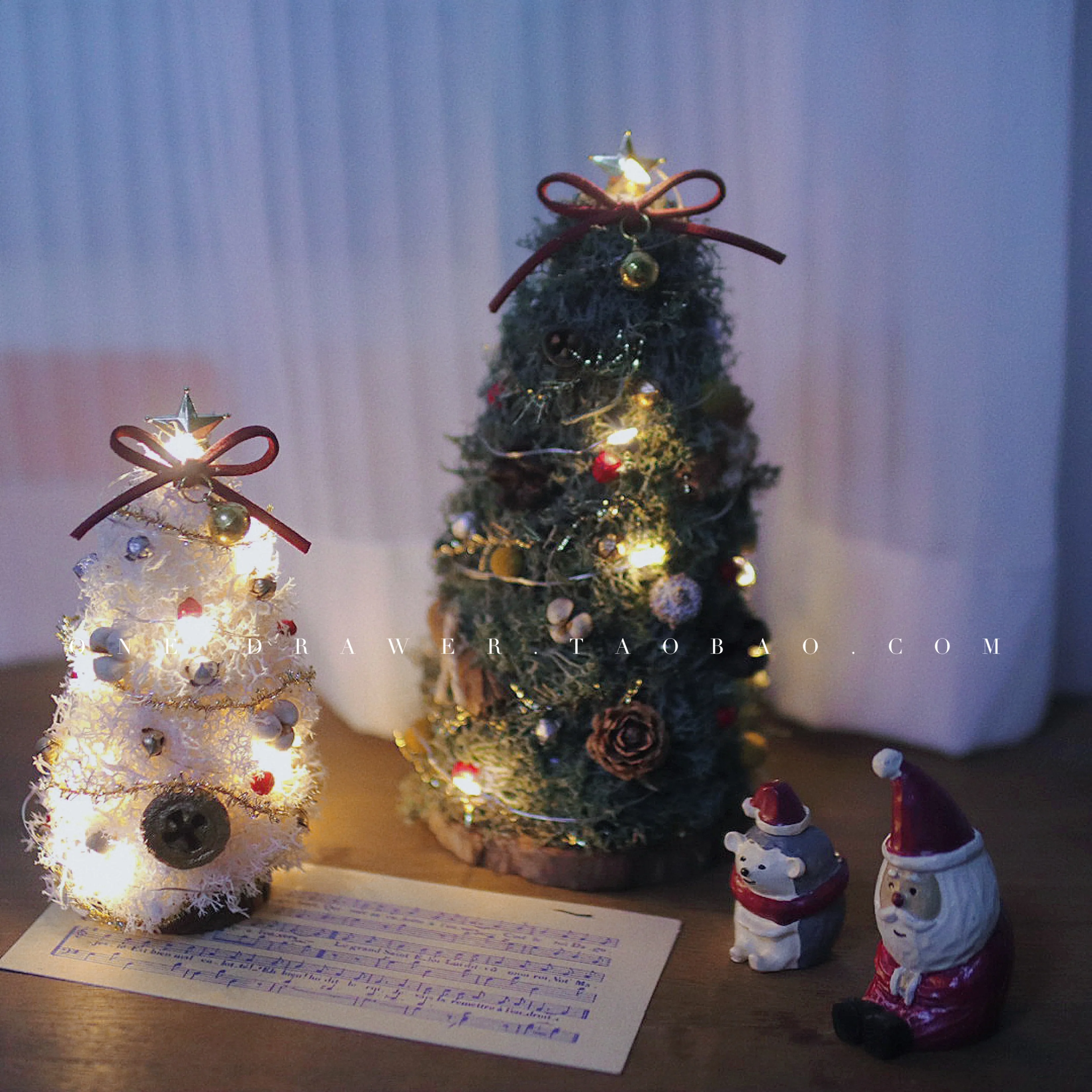 

DIY Рождественские елки, украшения, материалы, посылка, светодиодная лампа для декора комнаты, агарик, спальня, новогодний материал, ночник, подарок для детей