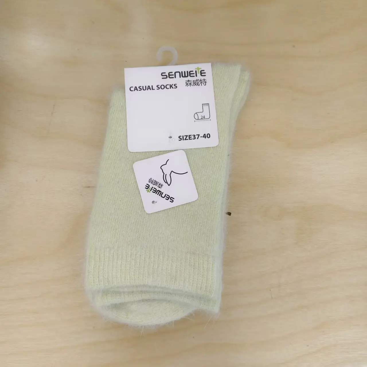 

Sock Leisure Ankle Crew Fuzzy Autumn Winter Rabbit Fur Women mid-calf Thickened Warm Soft Wool 2W96