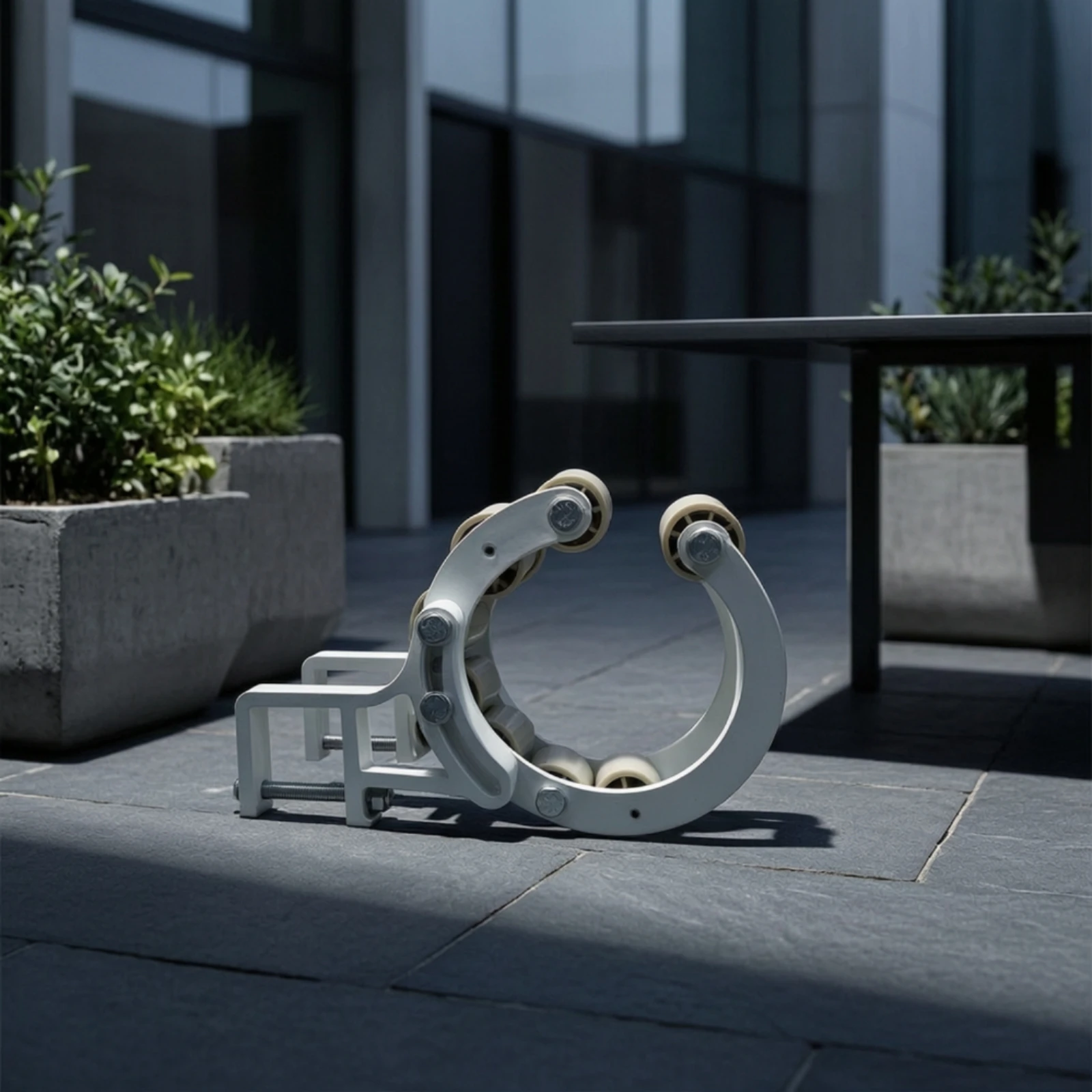 Awning Support Bracket with Roller Wheels Adjustable Awning Center Support Bracket Hardware Weather-Resistant Universal