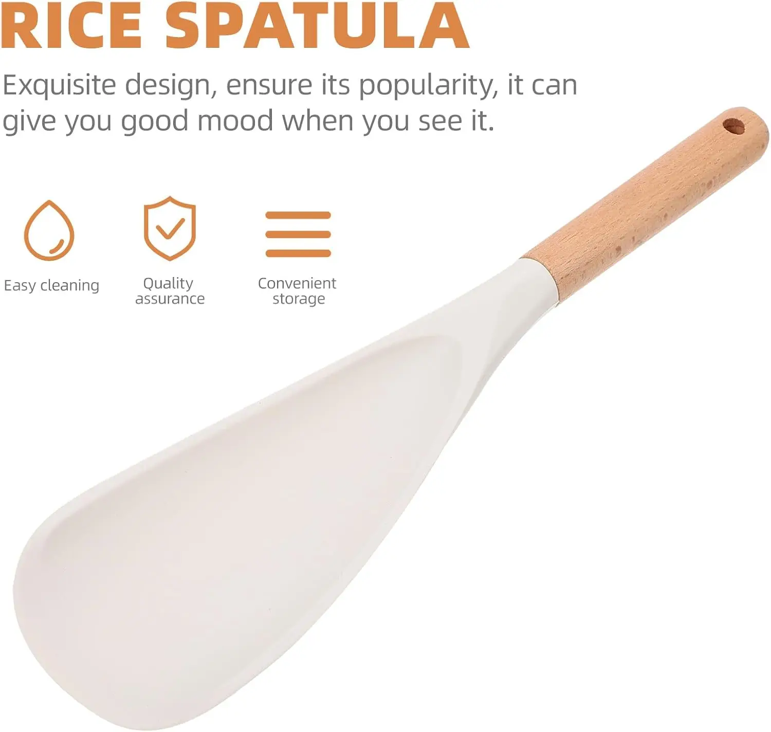 Professional Silicone Spatula, 12.20in, High Temp & Scratch Resistant, for Sauces, Batters, and Non-Stick Cookware