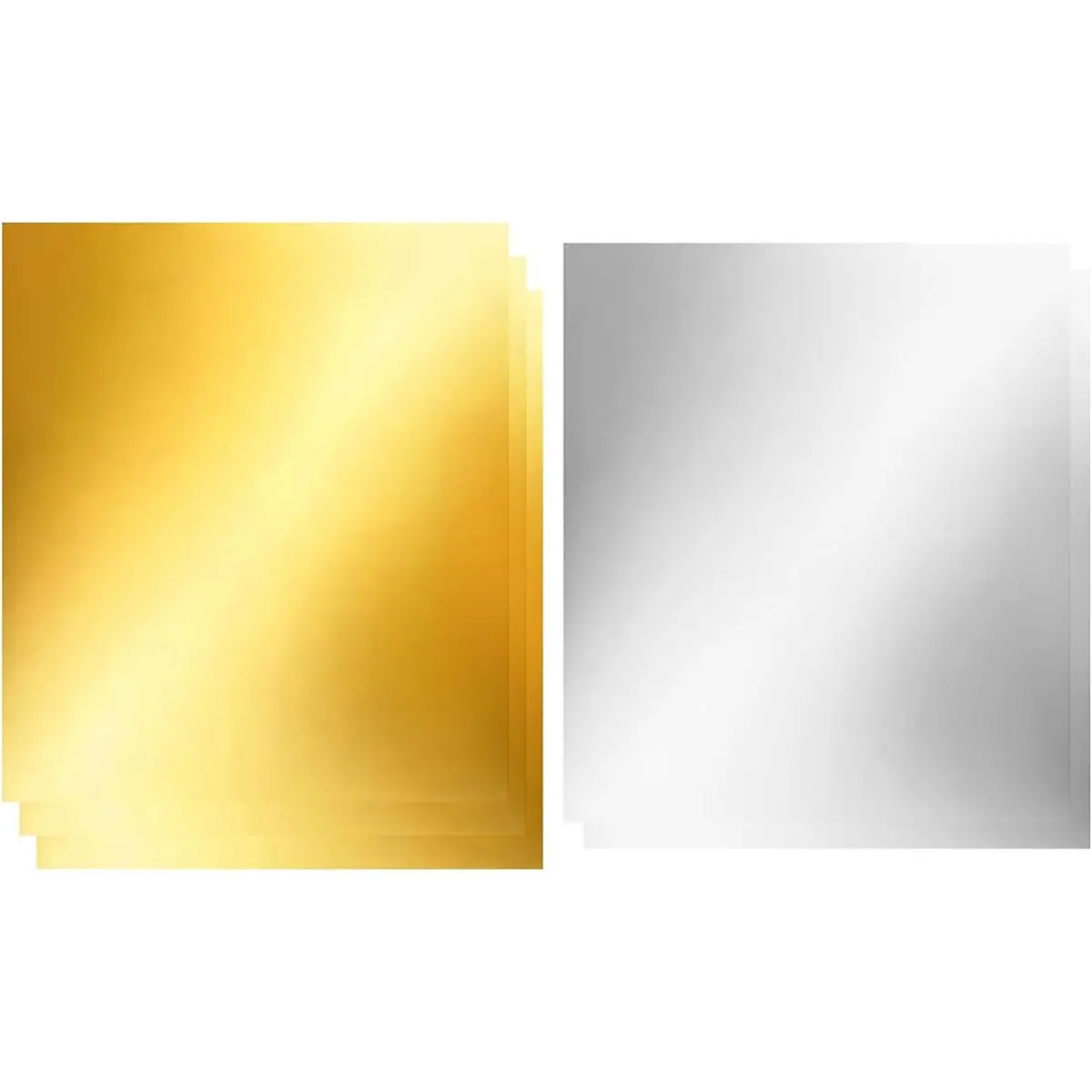 Embossing Foil Sheets - 5-Piece 12x12 Inch Double Sided, Foil Embossing Tin Sheets, for Painting, Engraving, Mounting