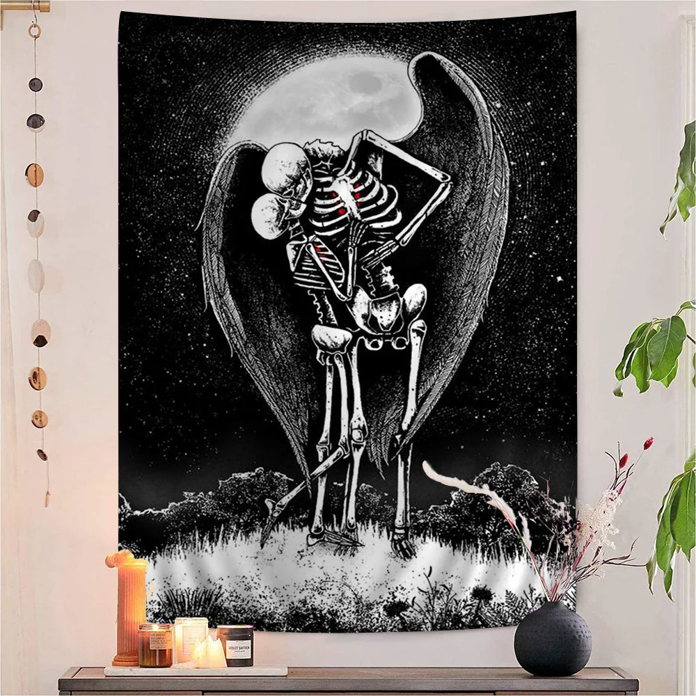 Simple Skull Chart Tapestry Home Decoration Hippie Bohemian Decoration Divination Wall Hanging Home Decor