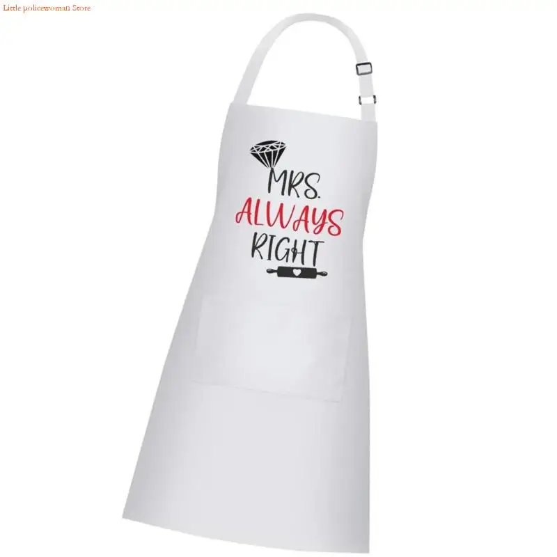 F92D Assormissement couple tabliers en polyester usure Mr & Mme Broidered Design STACTS Ajustins