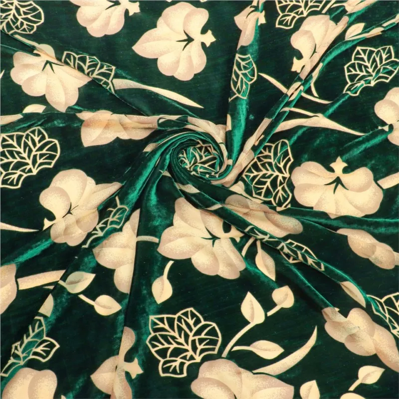 

Woven velvet brocade viscose printed mottled and burned fabric nightgown dress cheongsam