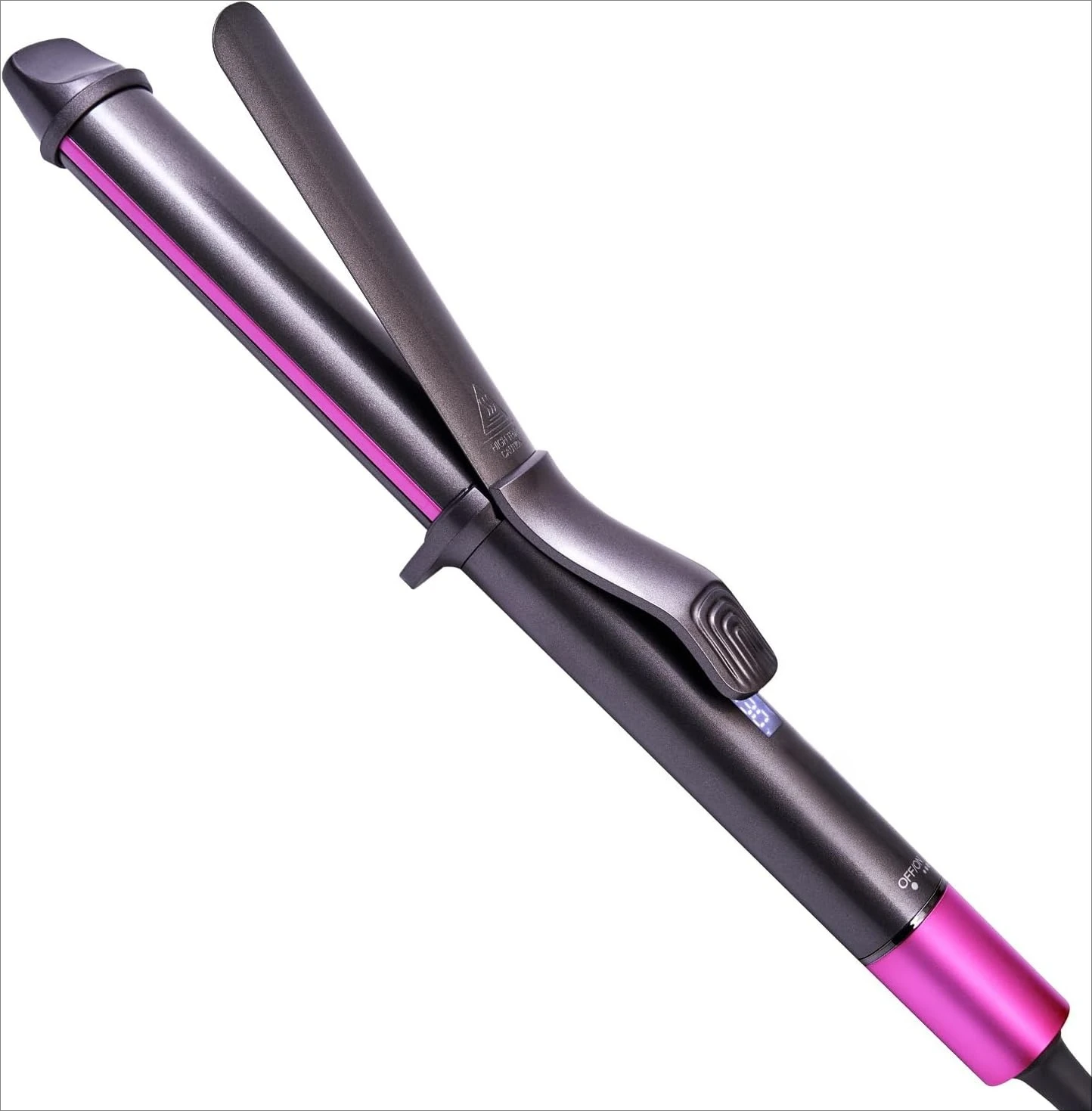1.25 Inch Curling Iron, 60s Fast Heating up, LED Display, Pink