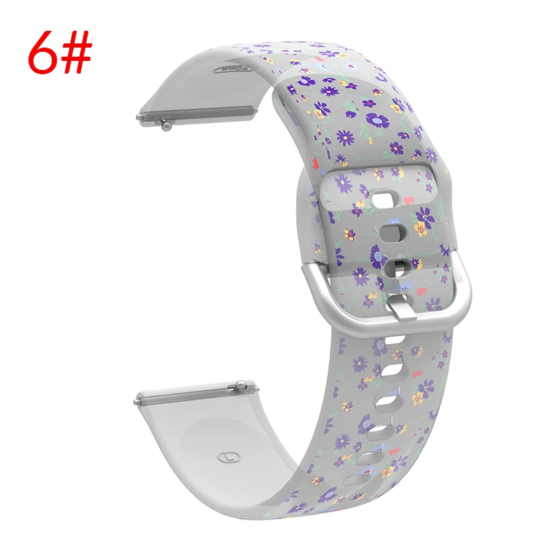 Silicone 20mm 22mm WatchStrap Band For Amazfit GTR 3 Pro 2 2e GTS 3 2 2e Mini Watchband Galaxy Watch3 Bracelet Transparent Print