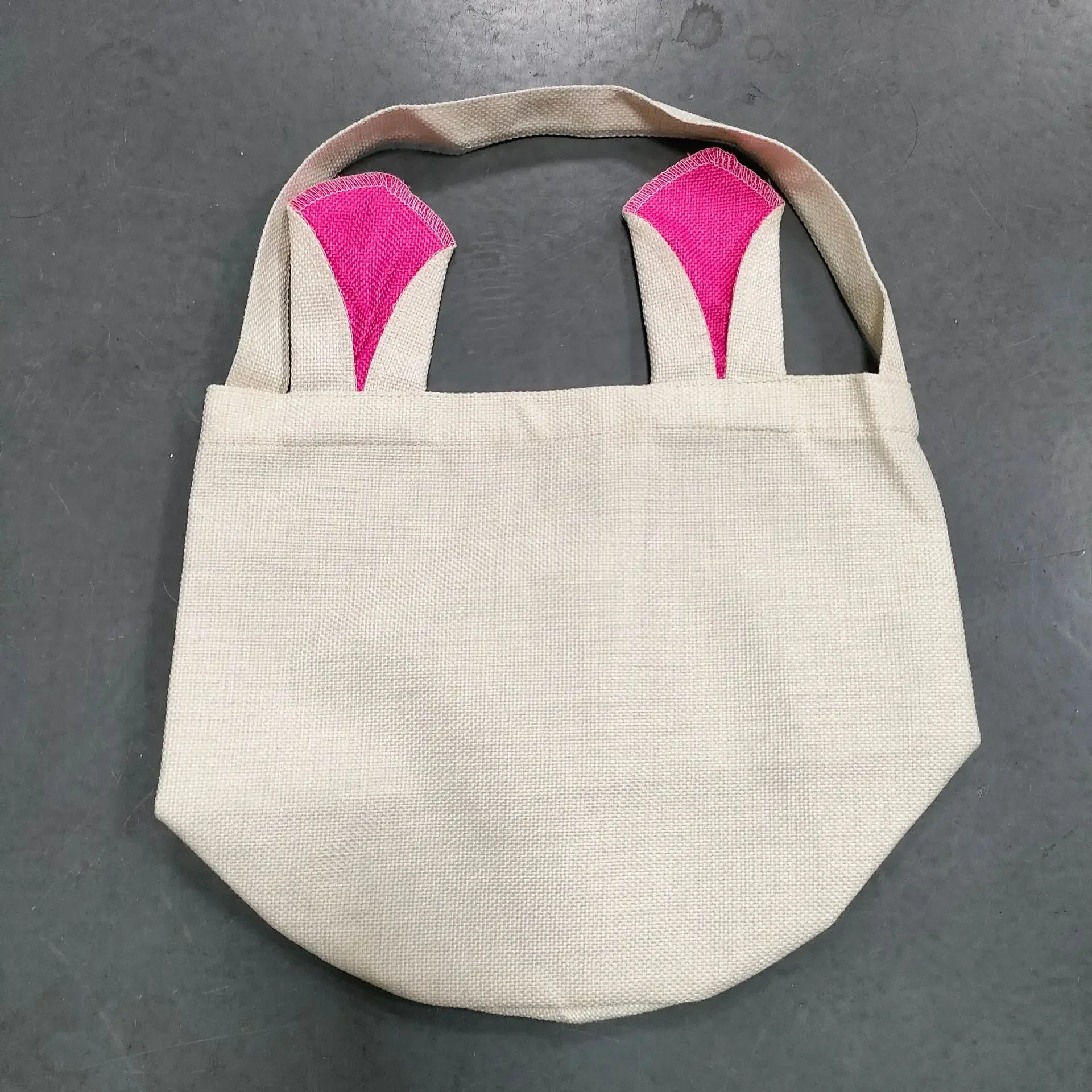 Sacs de lapin de Pâques pour touristes, conception d'oreilles de lapin de couche, matériel de gril en lin, sacs René de Pâques transportant des œufs