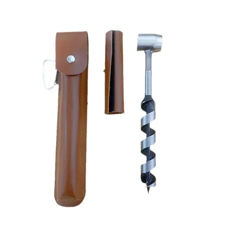 Extended Handmade Zhiluo Drill, Outdoor Handmade Drill Bit Camping Camping Tools Woodworking Manual Zhiluo Drill Drilling