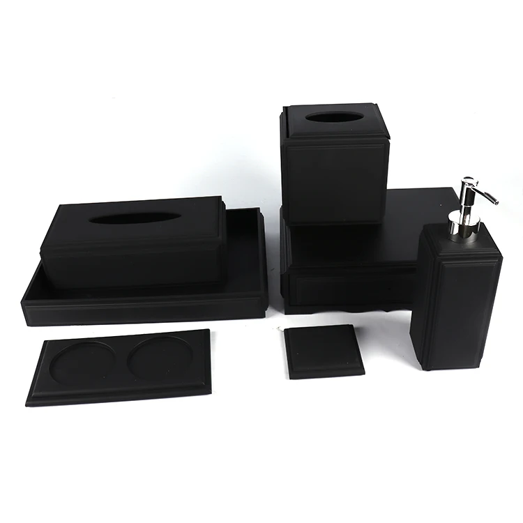 2021 High Quality  Hotel Luxury Supplies Acrylic Combination Hotel Supply Consumables Box set  for Bathroom