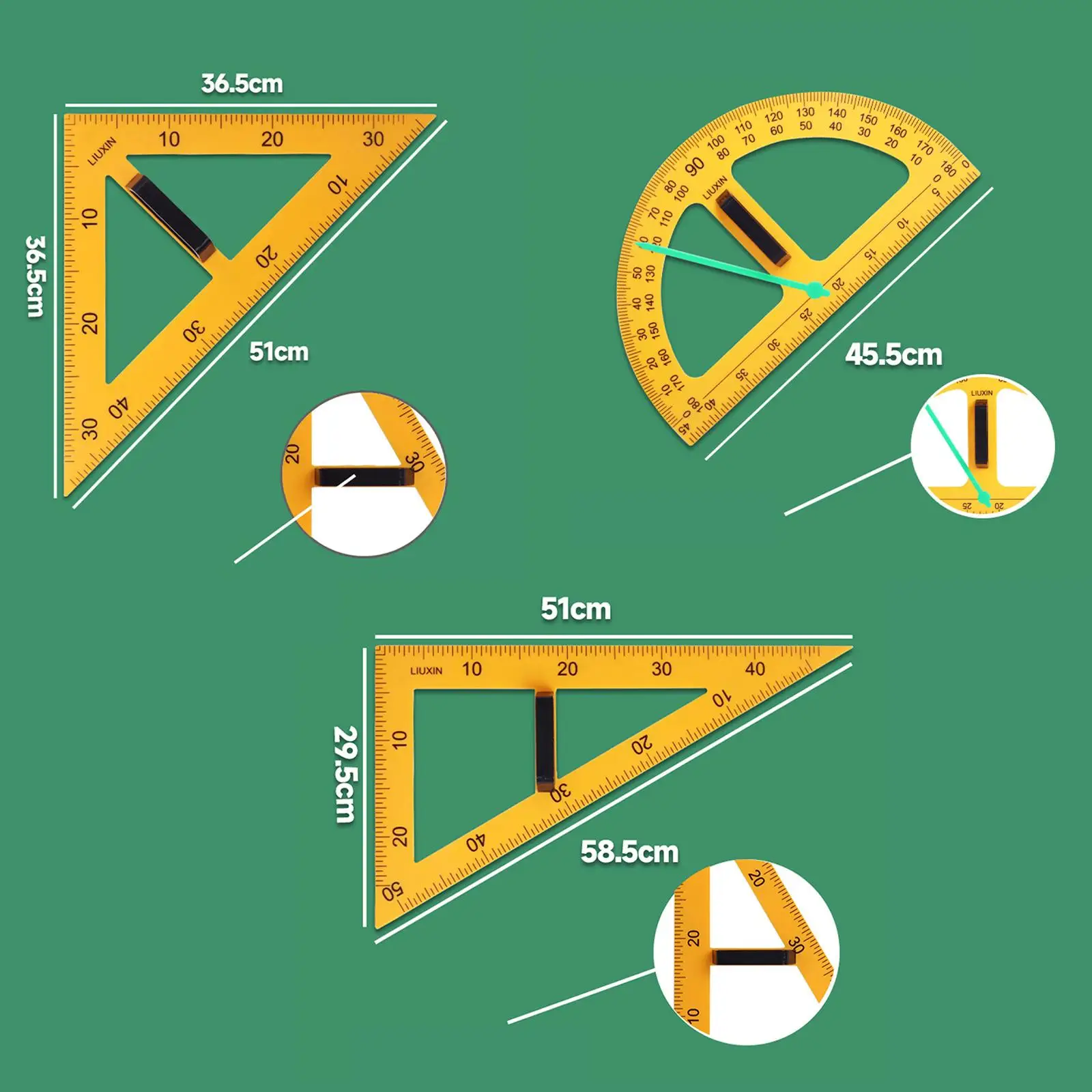 Wiskunde Geometrie Liniaal Set Multifunctionele Onderwijs Linialen Voor School Whiteboard