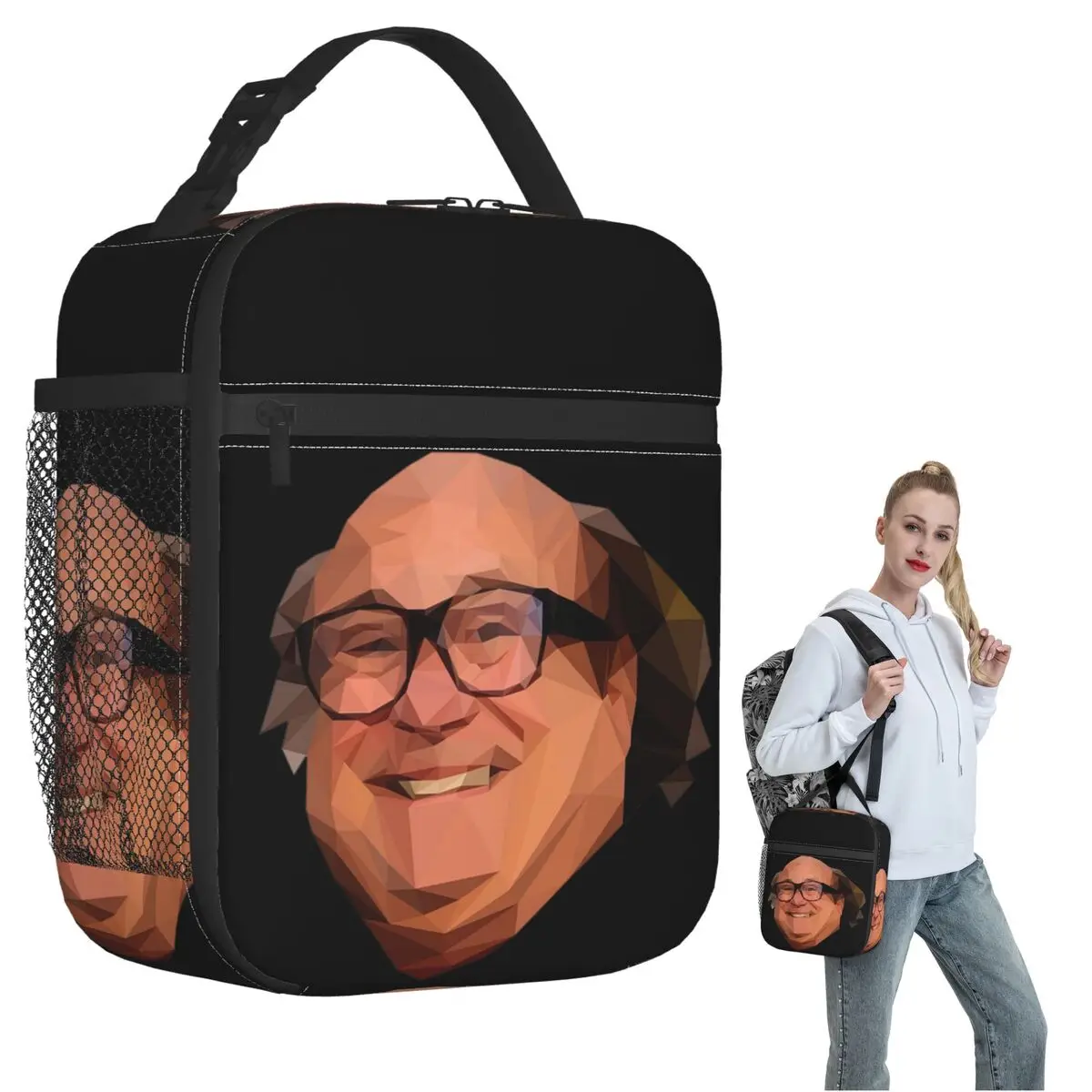 Danny DeVito Prism Insulated Lunch Bag for Women Kids Portable Food Boxes Thermal Lunch Box Tote