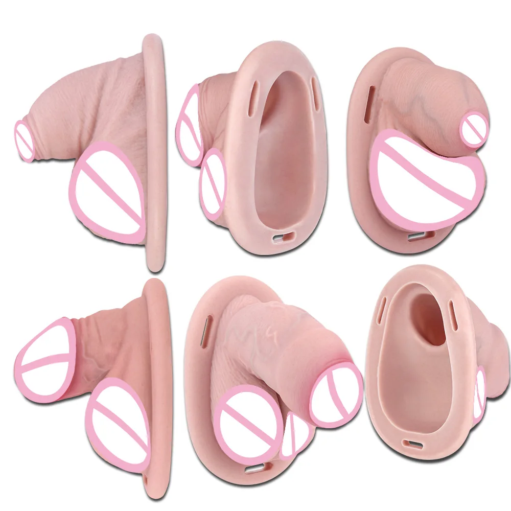 ANOSX Lockable Chastity Cage Male Chastity Belt Strap On Dildo Pant Cock Cages With Urethra Hole Penis Ring Sex Toys For Men