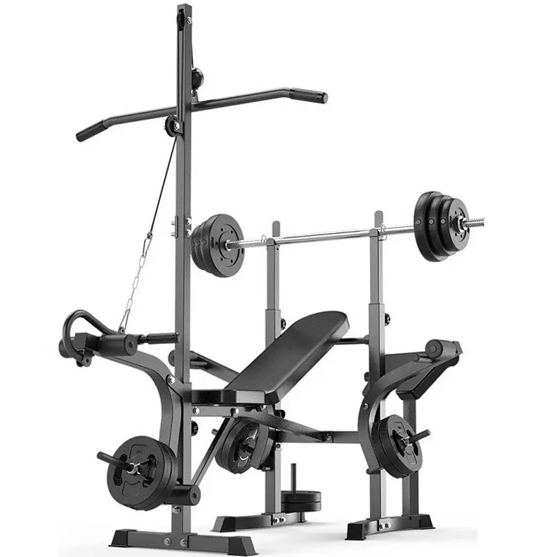 

Multi-functional Strength Training Weight Bench Fitness Equipment Exercise Weight Lifting Barbell Bench Press Squat Rack Bench 2