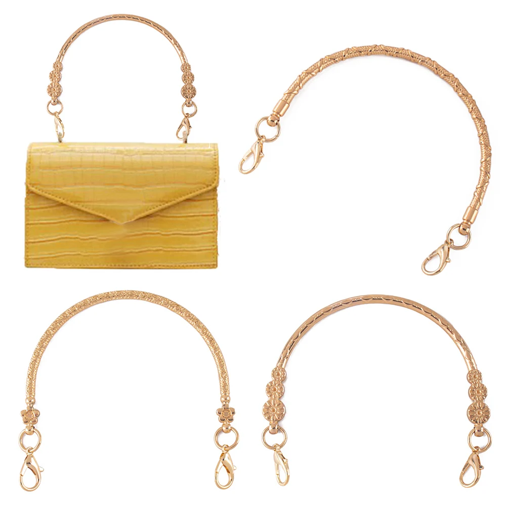 Fashion Round Handles Metal Bag Handles Patterned Wallet Luggage Accessories Bag Handles Delicate Decorative Patterned All-match