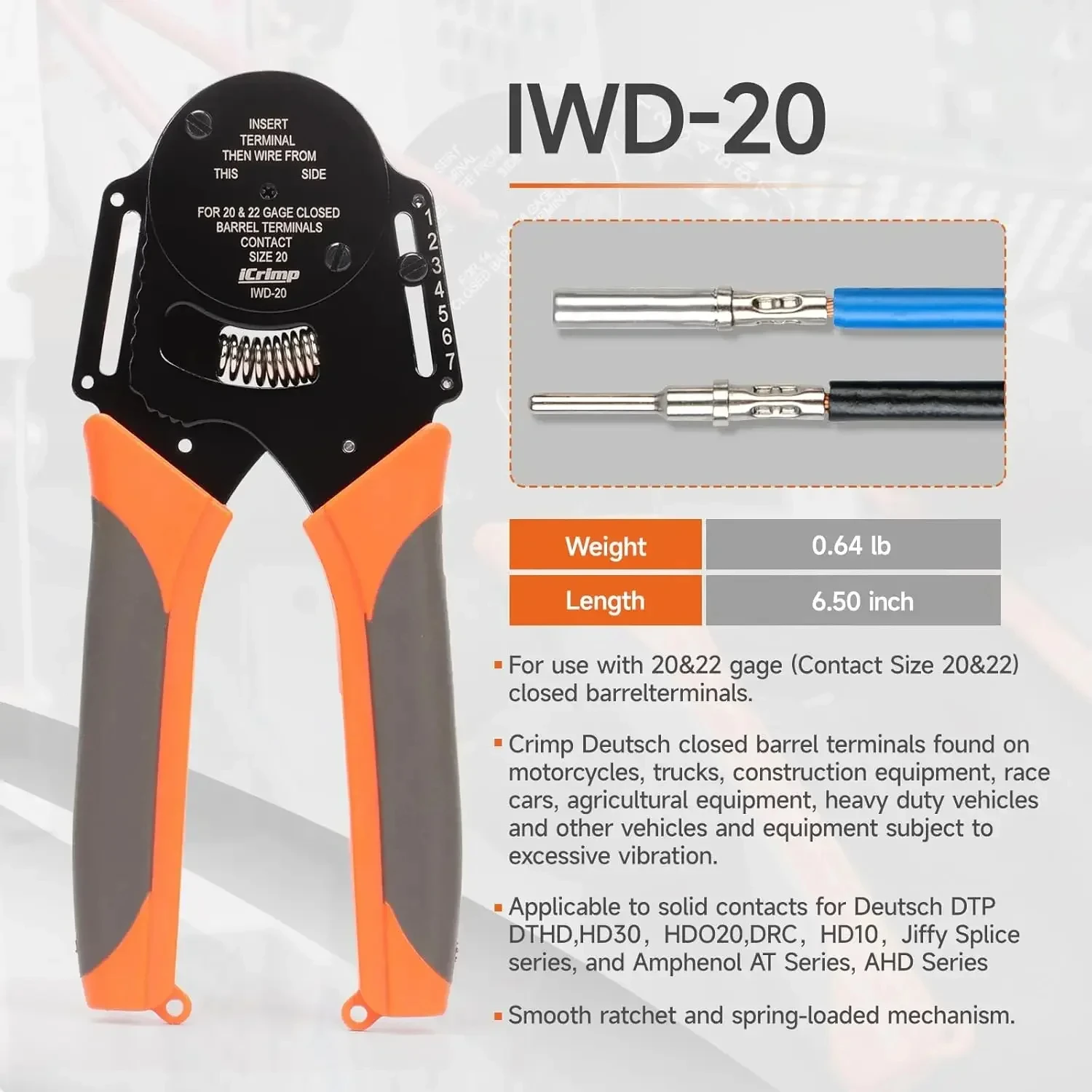 IWD-20 أربعة النواة نقطة برشام الضغط كماشة العقص كماشة اختبار التحقيق العقص كماشة إغلاق أنبوب العقص أداة يدوية #2