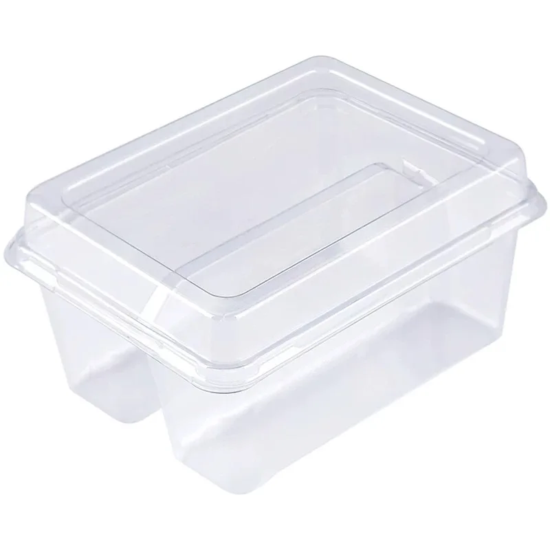 Sandwich-Verpackungsbox mit Doppelteilen, transparente, quadratische, trendige Einweg-Box für Brot und Toast, 10 Stück – Detail 7