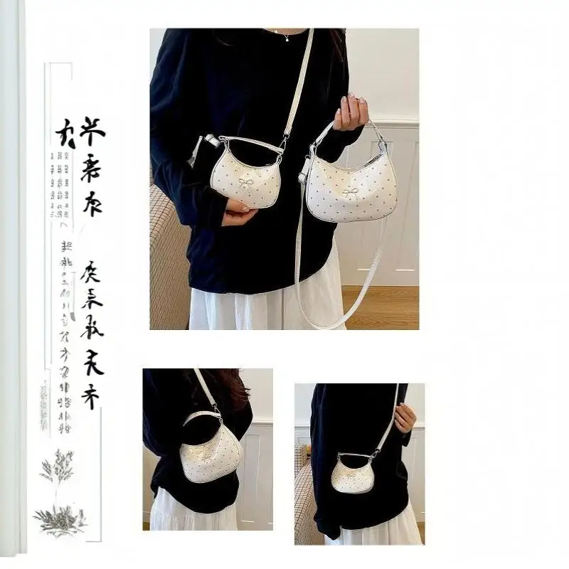 Mini Schmetterlingsknoten Lippenstifttasche Frühling Neuer Koreanischer Stil Gepunktete Perlen-Handtasche Crossbody Luxus PU-Leder Freizeit Reise – Detail 13