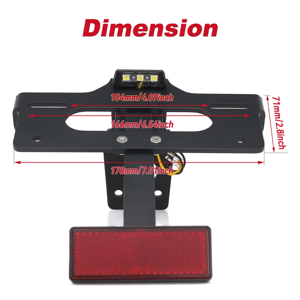 Motorcycle License Plate Holder Bracket Rear Tail Tidy Fender Eliminator 1390 Super Duke R / R Evo 990 Duke 2024-2026 For KTM view 2