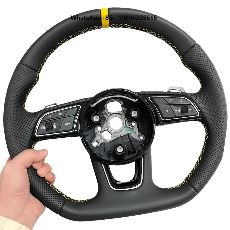 Sport Leather Steering Wheel for S3 8P S4 B8 S5 S6 S7 S8 A3 8V A3 8P A4 B8 A5 B8 A6 C7 A7 C7 A8 D4 Car Steering Wheel