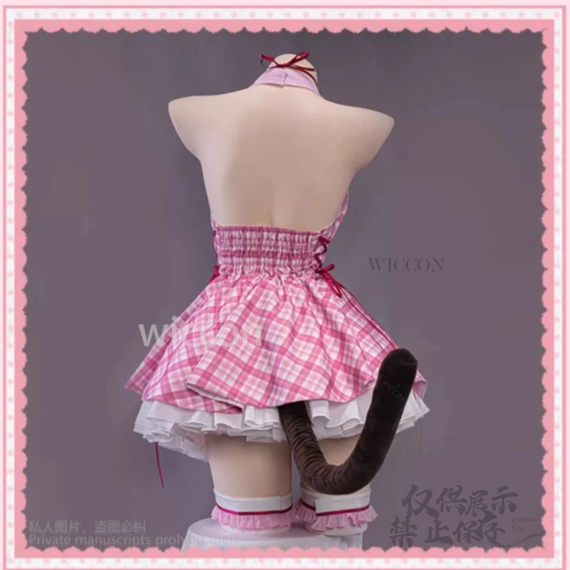 Аниме игра Chocola Косплей Костюм Розовая горничная Лолита платье юбка аксессуар S-2XL обувь для ролевых игр женская обувь для Хэллоуина по индивидуальному заказу