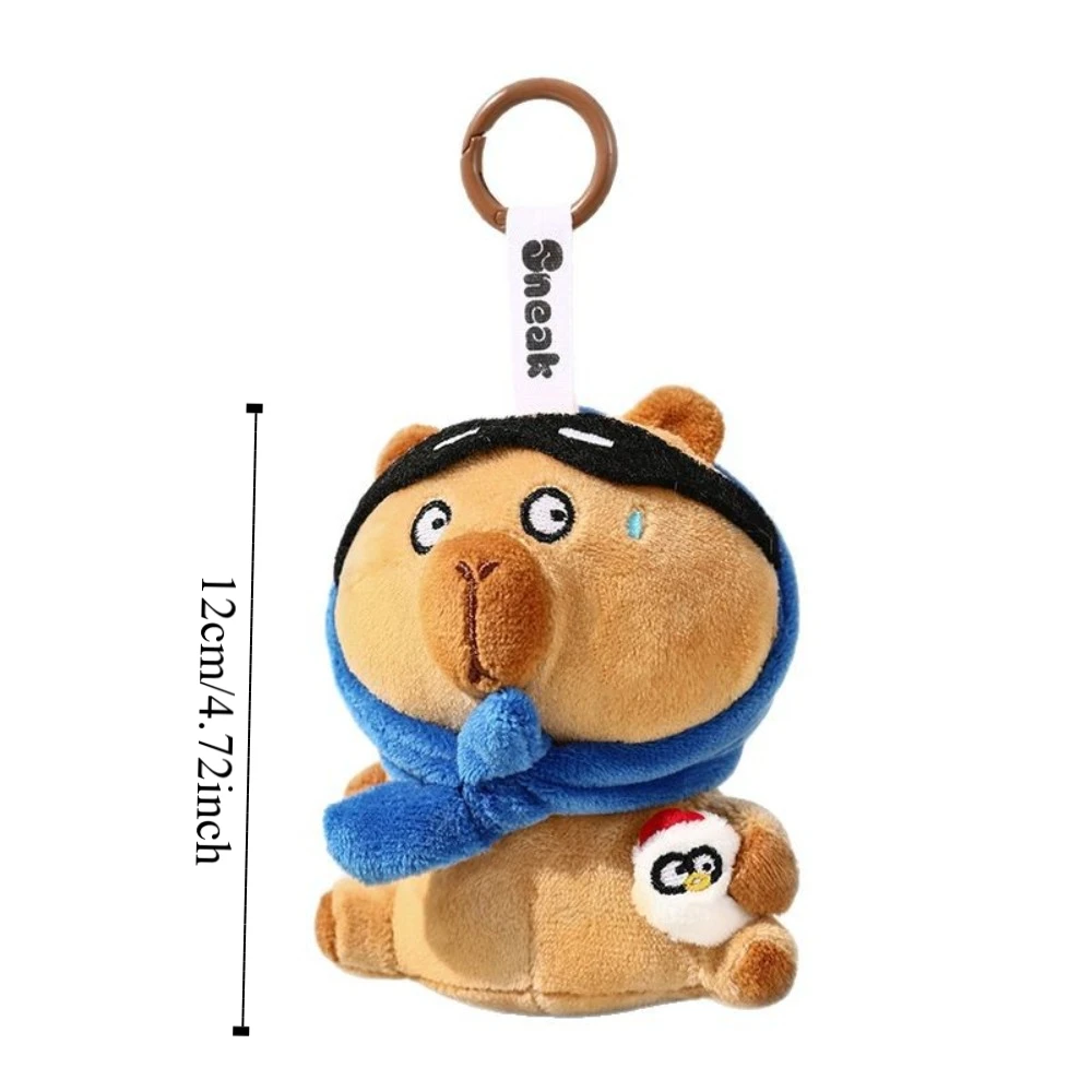 Ladrão sentimento capivara chaveiro de pelúcia pintinho amarelo fofo pelúcia panda boneca chaveiro coleção macia animais brinquedo de pelúcia chaveiro