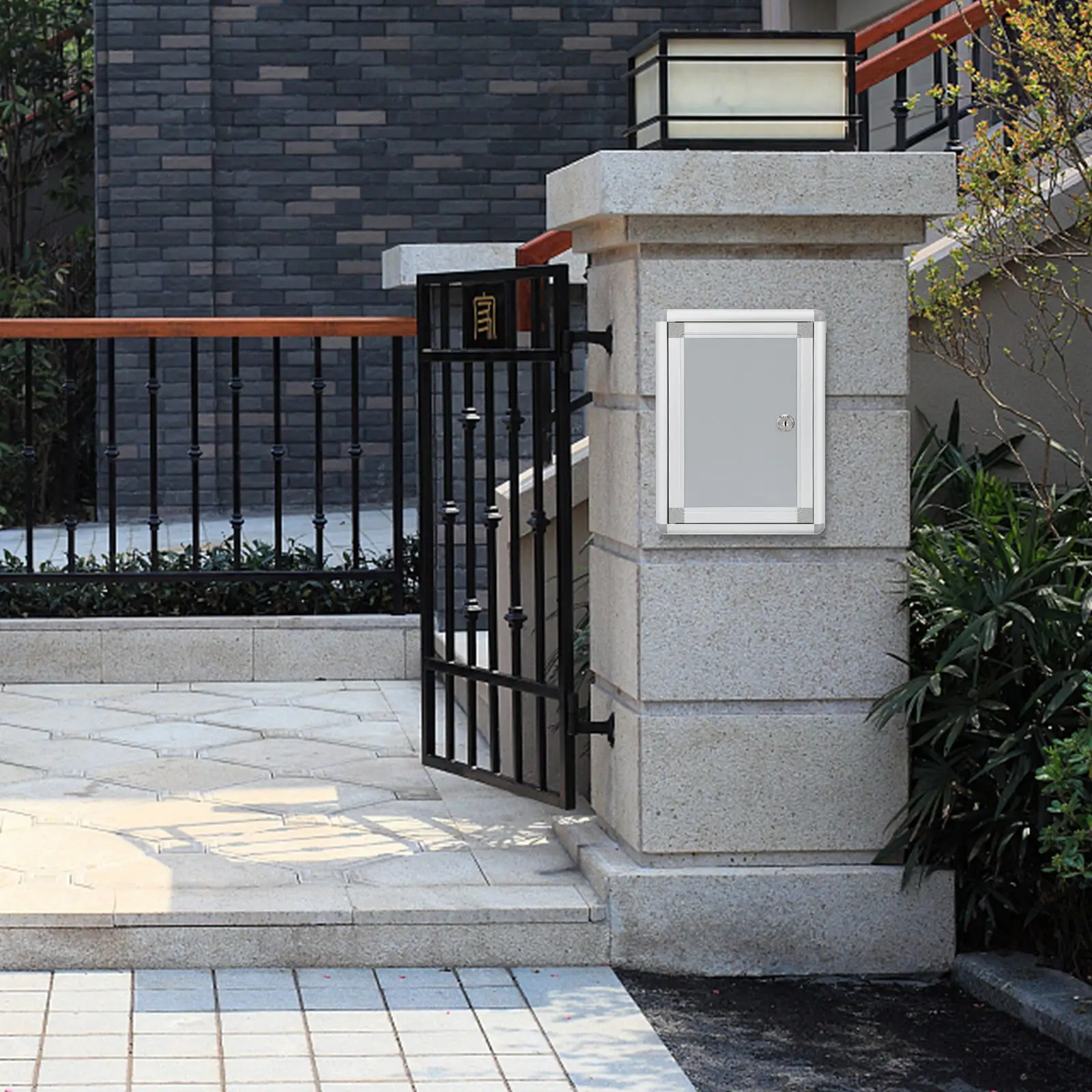 ParedeMountMailboxVintageAluminumAlloyLockingOfficeRetroHomeOutdoorGardenSuggestionPlacePostLetterBox