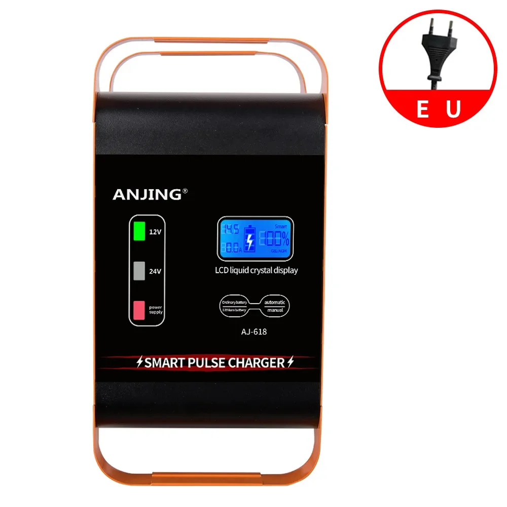 

EAFC 12V- 24V Car Charger High Power 600W 400W SUV Truck Fast Charging Battery Charger LCD Display Car Lead Acid Battery Charger