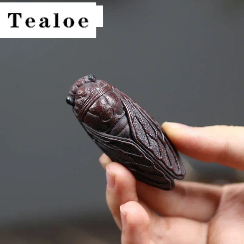 

Creative Cicada Yixing Purple Clay Tea Pet Small Golden Cicada Tea Figurine Play Toys Statue Tea Ceremony Cafes Ornaments